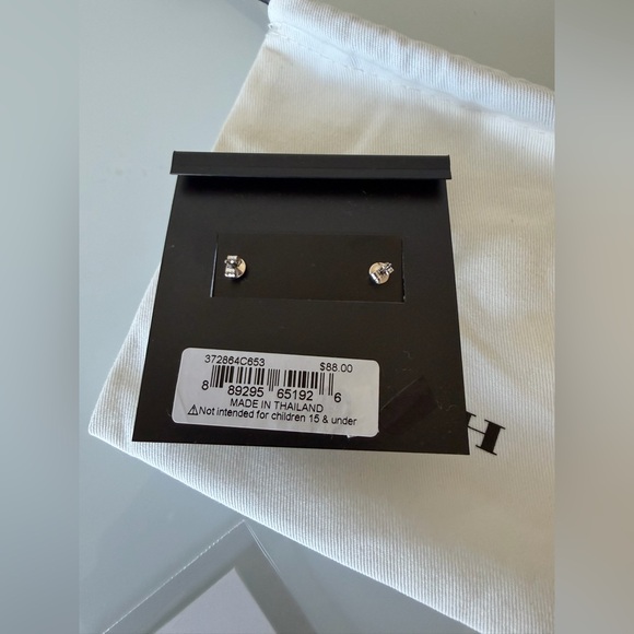 Coach Pink silver monogram hoop Earrings - Picture 3 of 3